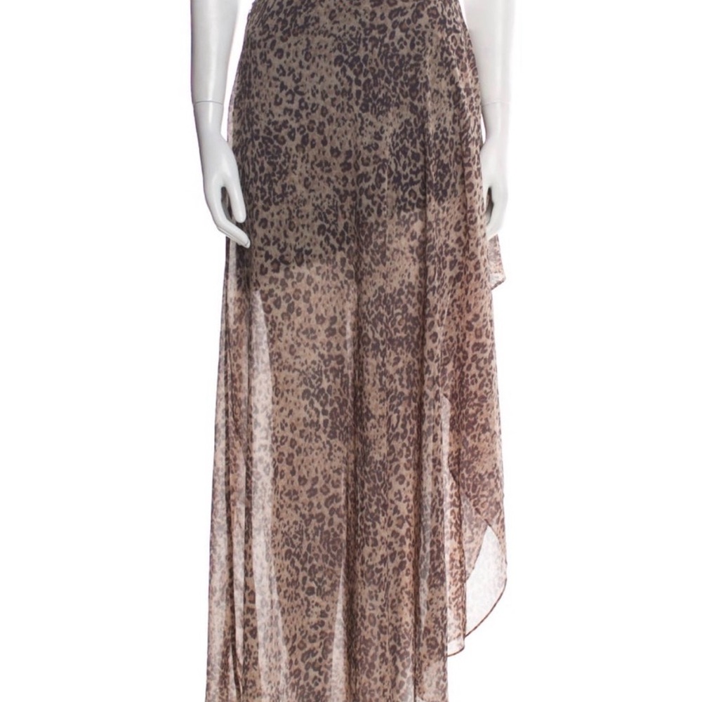 All Saints Animal Print Midi Length Skirt